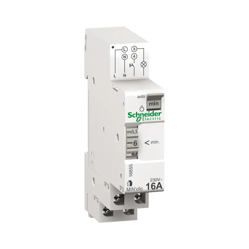 Minuterie Schneider 1 Contact Réglable 1 à 7 minutes 16A Réf 16655