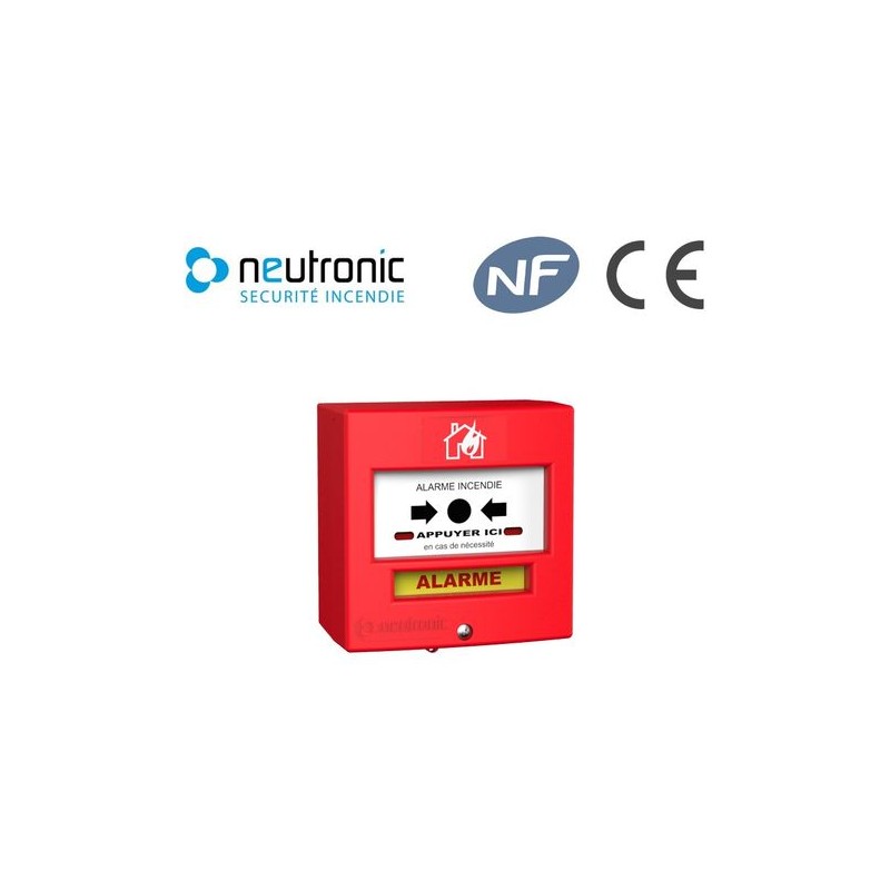 Déclencheur manuel rouge Neutronic 4710R1-1 contact avec capot