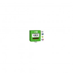 Détecteur manuel 2 contacts vert + capot  31.31€