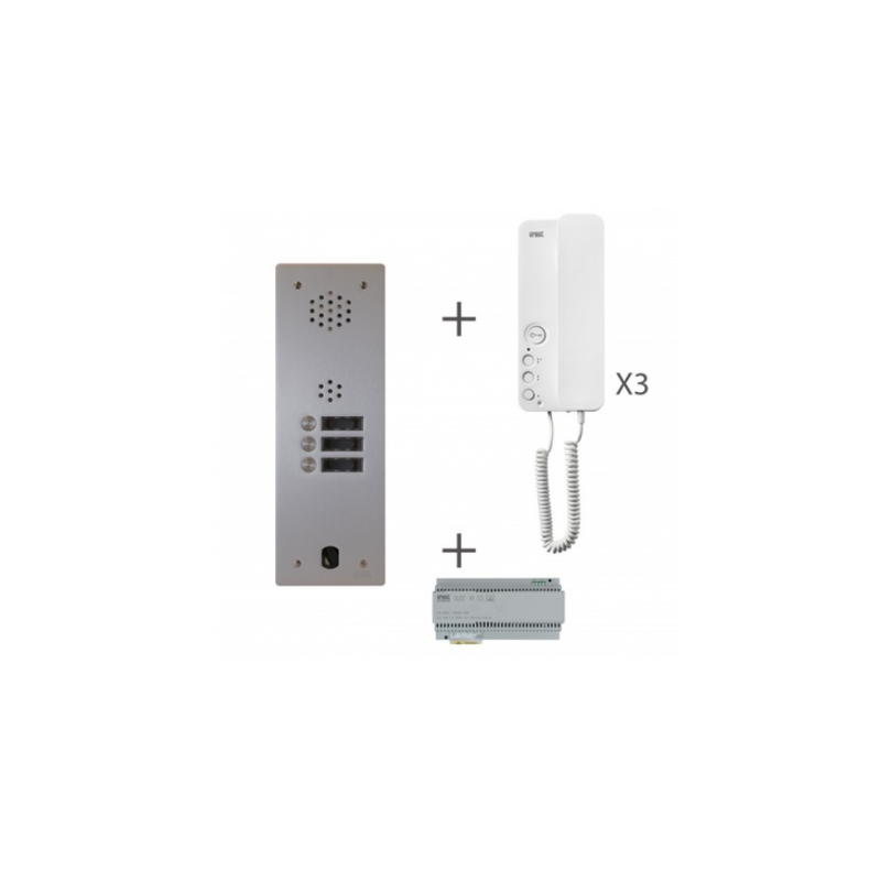 KIT AUDIO 1R 3BP 2 VOICE PROGRAMMÉ URMET KA83/103