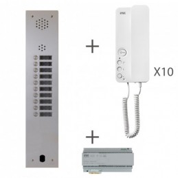 Kit Audio 1R 10 BP 2 Voice Programmé URMET KA83/110