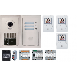 Pack vidéo GTBV3E 3 boutons avec 3 moniteurs GT1M3 programmés Aipho...