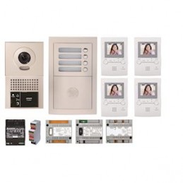 Pack vidéo GTBV4E 4 boutons avec 4 moniteurs GT1M3 programmés Aiphone