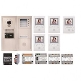 Pack vidéo GTBV5E 5 boutons avec 5 moniteurs GT1M3 programmés Aiphone 1986.51 €