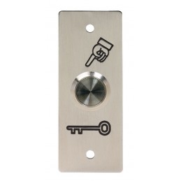 Bouton poussoir INOX 19 mm NO bornier à vis + plaque