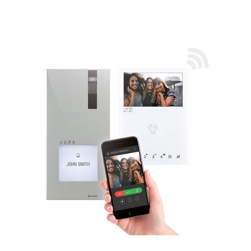 Kit vidéophonie QUADRA 2 fils WIFI Comelit 8451V/BM