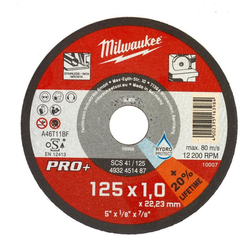 Disque à tronçonner pro+ 125mm épais.1 mm Réf. 4932451487