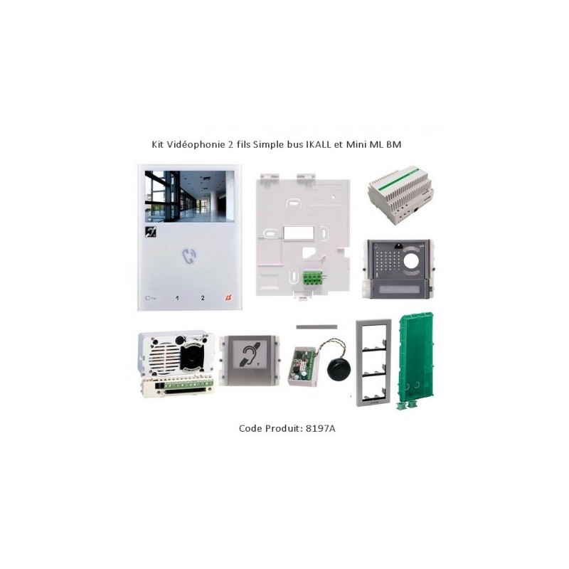 Kit Vidéophonie 2 fils Simple bus IKALL et Mini ML BM - Comelit