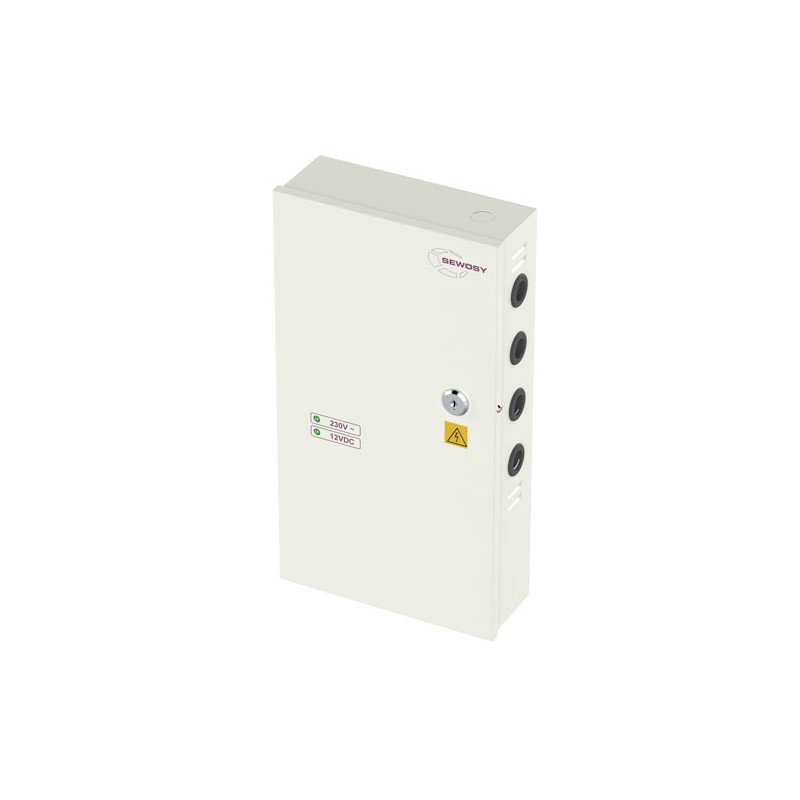 Alimentation CCTV à découpage 12VDC 8 A 9 sorties de 0,9 A    SEW-ADCCTVS1208-09