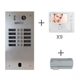 Kit Video Alu 2R 9 Bp 2 Voice Programme KV83/209 Urmet