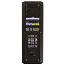 Plaque 2VOICE vidéo à défilement grand afficheur zamac noir Urmet D...