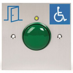 Bouton inox encastrable avec poussoir champignon voyant + buzzer Aiphone