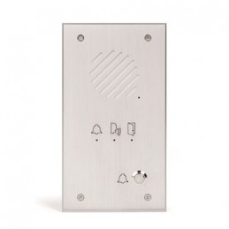 Platine  inox encastrée Aiphone LEDIEA pour LEM/LEF