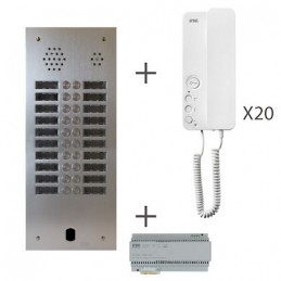 Kit Audio 2R 20Bp 2 Voice Programmé KA83/220 Urmet