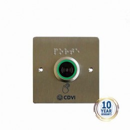 Bouton Poussoir infrarouge avec plastron inox 80x80 CDVI BPIR68
