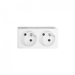 Prise Spéciale Goulotte 2x 2 p/terre Blanc IBOCO B45020 Prix U/12.99 €