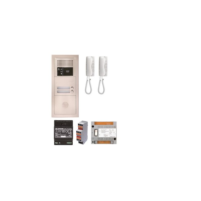 PACK AUDIO POUR 2 LOGEMENTS ENCASTRÉ AVEC 2 COMBINÉS AIPHONE GTBA2E