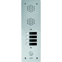Platine  Alu 6 mm Interphone 1 Rangée 4 Boutons D'appels URMET 7771/4